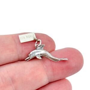 Vintage Sterling Silver 925 Sea World Dolphin Charm